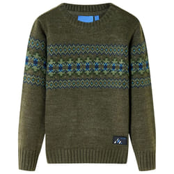 Kids' Sweater Toddler Children Pullover Sweatshirt Knitwear Knitted Khaki 92