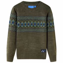 Kids' Sweater Children Toddler Pullover Sweatshirt Kids' Tops Knitwear Knitted - khaki, 104