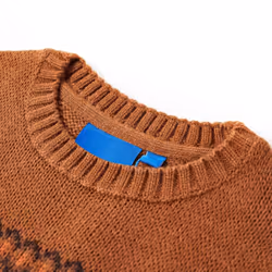 Kids' Sweater Children Toddler Pullover Sweatshirt Kids' Tops Knitwear Knitted - cognac, 92