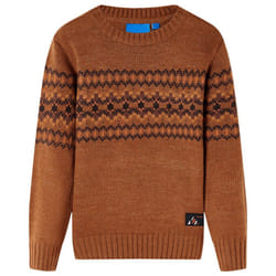 Kids' Sweater Children Toddler Pullover Sweatshirt Kids' Tops Knitwear Knitted - cognac, 104