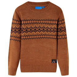 Kids' Sweater Children Toddler Pullover Sweatshirt Kids' Tops Knitwear Knitted - cognac, 128