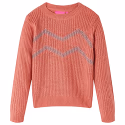 Kids' Sweater Children Pullover Sweatshirt Kids Knitwear Knitted Medium Pink - 92