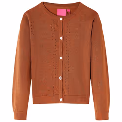 Kids' Cardigan Long Sleeve Coats Toddler Children Kids Knit Sweater Knitted - cognac, 92