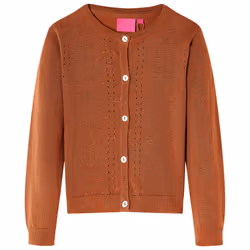 Kids' Cardigan Long Sleeve Coats Toddler Children Kids Knit Sweater Knitted - cognac, 104
