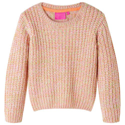 Kids' Sweater Children Toddler Pullover Sweatshirt Knitwear Knitted Soft Pink - 140
