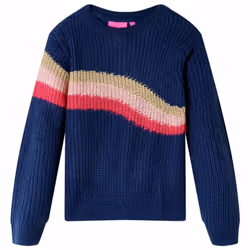 Kids' Sweater Children Toddler Pullover Kids' Sweatshirt Knitwear Knitted Navy - 128