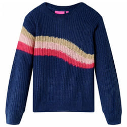 Kids' Sweater Children Toddler Pullover Kids' Sweatshirt Knitwear Knitted Navy - 128