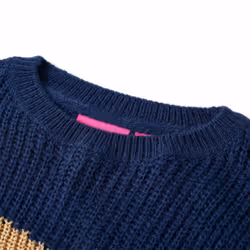 Kids' Sweater Children Toddler Pullover Kids' Sweatshirt Knitwear Knitted Navy - 140