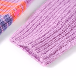 Kids' Sweater Children Sweatshirt Knitwear Stripes Knitted Lilac and Pink - 128