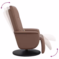 vidaXL Massage Recliner Chair with Footrest Sofa Chair Armchair Faux Leather - brown - Additional view 6