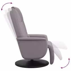 vidaXL Massage Recliner Chair with Footrest Sofa Chair Armchair Faux Leather - grey - Additional view 6