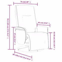 vidaXL Massage Recliner Chair with Footrest Sofa Chair Armchair Faux Leather - cappuccino - Additional view 11