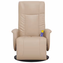 vidaXL Massage Recliner Chair with Footrest Sofa Chair Armchair Faux Leather - cappuccino