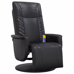 vidaXL Massage Recliner Chair with Footrest Sofa Chair Armchair Faux Leather - black - Additional view 2