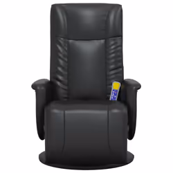 vidaXL Massage Recliner Chair with Footrest Sofa Chair Armchair Faux Leather - black - Additional view 3