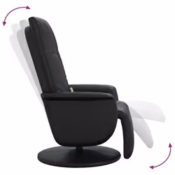 vidaXL Massage Recliner Chair with Footrest Sofa Chair Armchair Faux Leather - black - Additional view 6