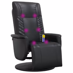 vidaXL Massage Recliner Chair with Footrest Sofa Chair Armchair Faux Leather - black - Additional view 7