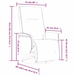 vidaXL Massage Recliner Chair with Footrest Sofa Chair Armchair Faux Leather - white - Additional view 4