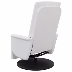 vidaXL Massage Recliner Chair with Footrest Sofa Chair Armchair Faux Leather - white - Additional view 5
