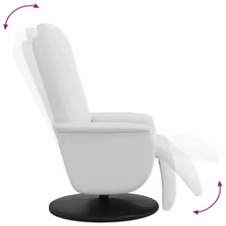 vidaXL Massage Recliner Chair with Footrest Sofa Chair Armchair Faux Leather - white - Additional view 6