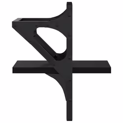 vidaXL Wall Shelves with Bars Floating Wall Rack Wall Mounted Shelf 2 pcs - black, 20 x 25 x 30 cm - Additional view 5