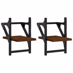 VidaXL 836232, Wood, Metal, Brown, Wood, 200 mm, 250 mm, 300 mm, 2 pc(s)