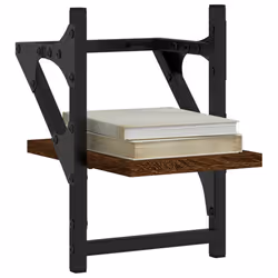VidaXL 836232 shelve Wood, Metal Brown, Wood