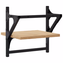 vidaXL Wall Shelves with Bars Floating Wall Rack Wall Mounted Shelf 2 pcs - sonoma oak - Additional view 6