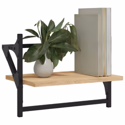 vidaXL Wall Shelves with Bars Floating Wall Rack Wall Mounted Shelf 2 pcs - sonoma oak, 40 x 25 x 30 cm