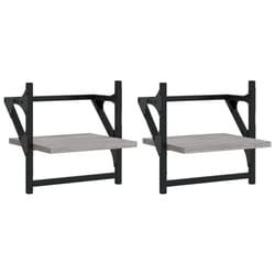 VidaXL 836241 shelve Wood, Metal Grey