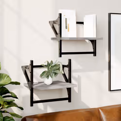 VidaXL 836241 shelve Wood, Metal Grey