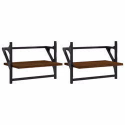 VidaXL 836242, Wood, Metal, Brown, Wood, 400 mm, 250 mm, 300 mm, 2 pc(s)