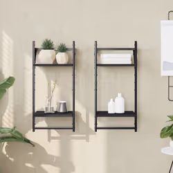 VidaXL 836253 shelve Wood, Metal Black