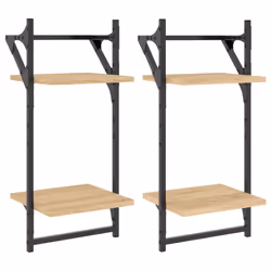 VidaXL 836254, Wood, Metal, Wood, 300 mm, 250 mm, 650 mm, 2 pc(s)