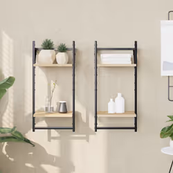 VidaXL 836254 shelve Wood, Metal Wood