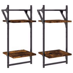 VidaXL 836255, Wood, Metal, Oak, Brown, 300 mm, 250 mm, 650 mm, 2 pc(s)