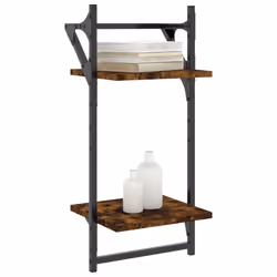 VidaXL 836255 shelve Wood, Metal Oak, Brown