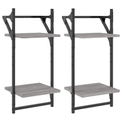 VidaXL 836256 shelve Wood, Metal Grey