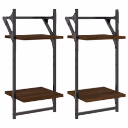 VidaXL 836257, Wood, Metal, Brown, Wood, 300 mm, 250 mm, 650 mm, 2 pc(s)
