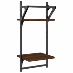 VidaXL 836257 shelve Wood, Metal Brown, Wood - Additional view 7
