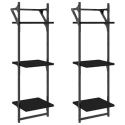 VidaXL 836258 shelve Wood, Metal Black