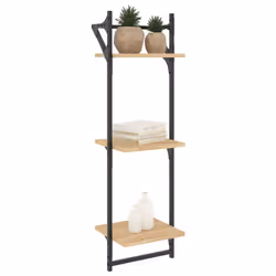 VidaXL 836259 shelve Wood, Metal Wood
