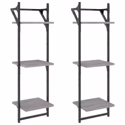 VidaXL 836261, Wood, Metal, Grey, 300 mm, 250 mm, 1000 mm, 2 pc(s)