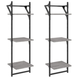 VidaXL 836261 shelve Wood, Metal Grey