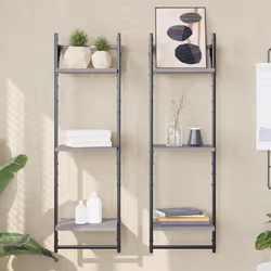 VidaXL 836261 shelve Wood, Metal Grey