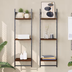 VidaXL 836262 shelve Wood, Metal Brown, Wood - Additional view 2