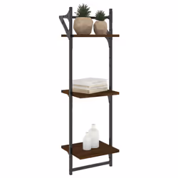 VidaXL 836262 shelve Wood, Metal Brown, Wood - Additional view 3