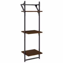 VidaXL 836262 shelve Wood, Metal Brown, Wood - Additional view 4