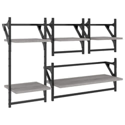 VidaXL 836266 shelve Wood, Metal Grey
