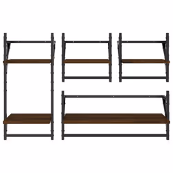 VidaXL 836267 shelve Wood, Metal Brown, Wood - Additional view 4